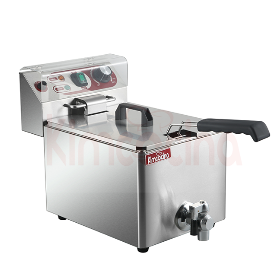 Commercial Deep Fryer 8L Single Tank Timer Drain Electric Restaurant Fryer PrIce rohs ce machine gastro