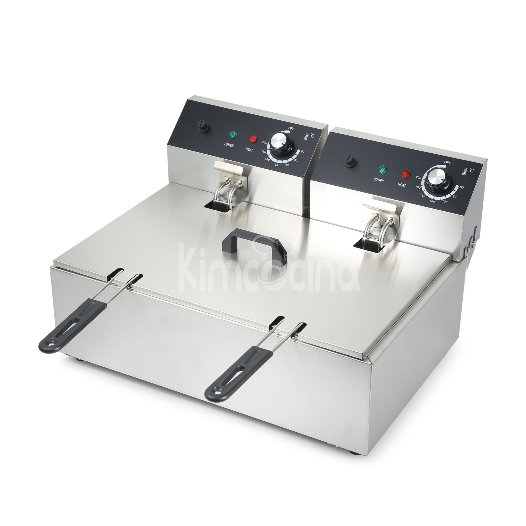 kimcocina 1-Tank 2-Basket Electric Fryer