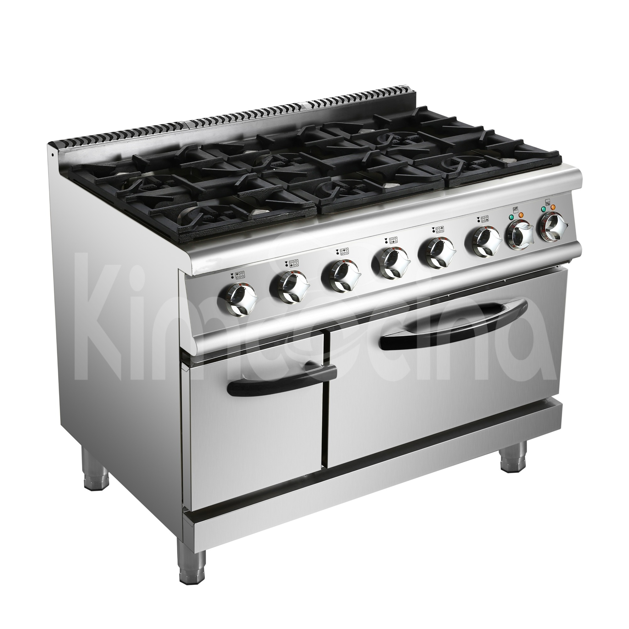kimcocina 6-Burner Gas Range With Electric Oven Burner:USA Style