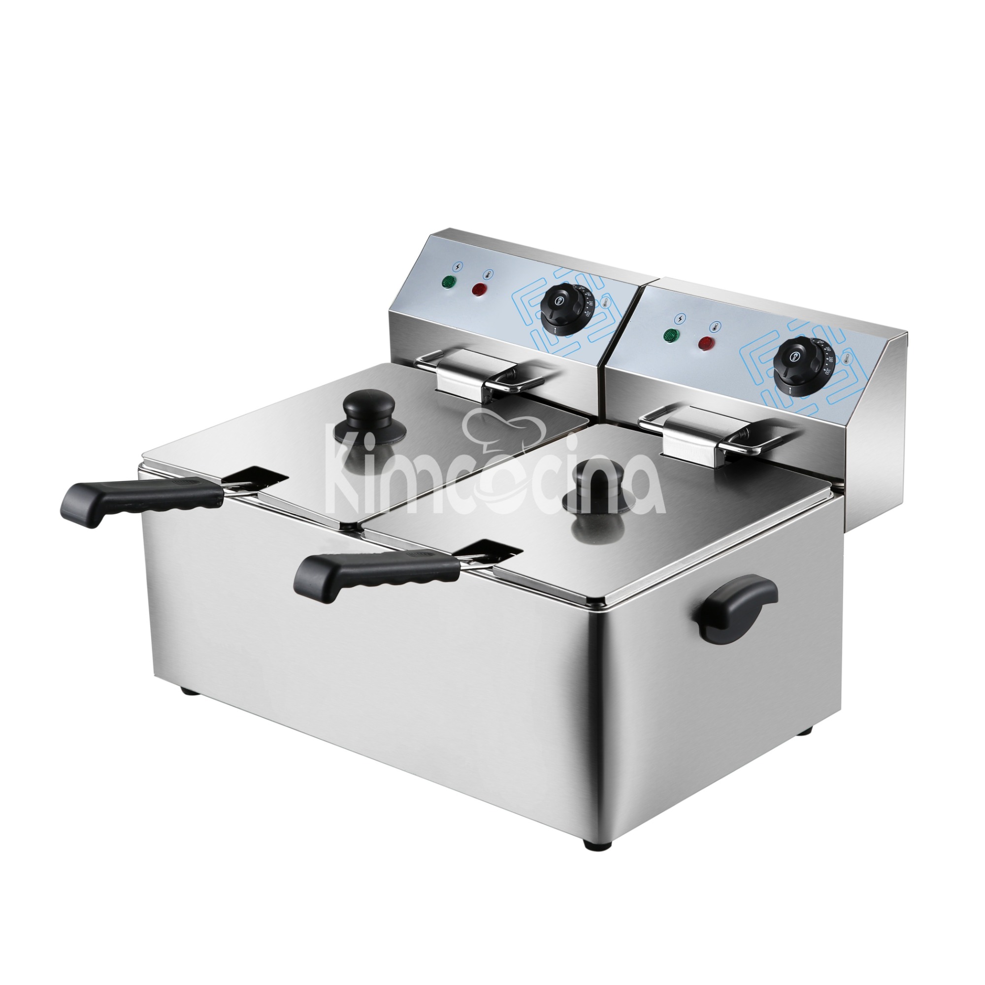 kimcocina 2-Tank 2-Basket Electric Fryer