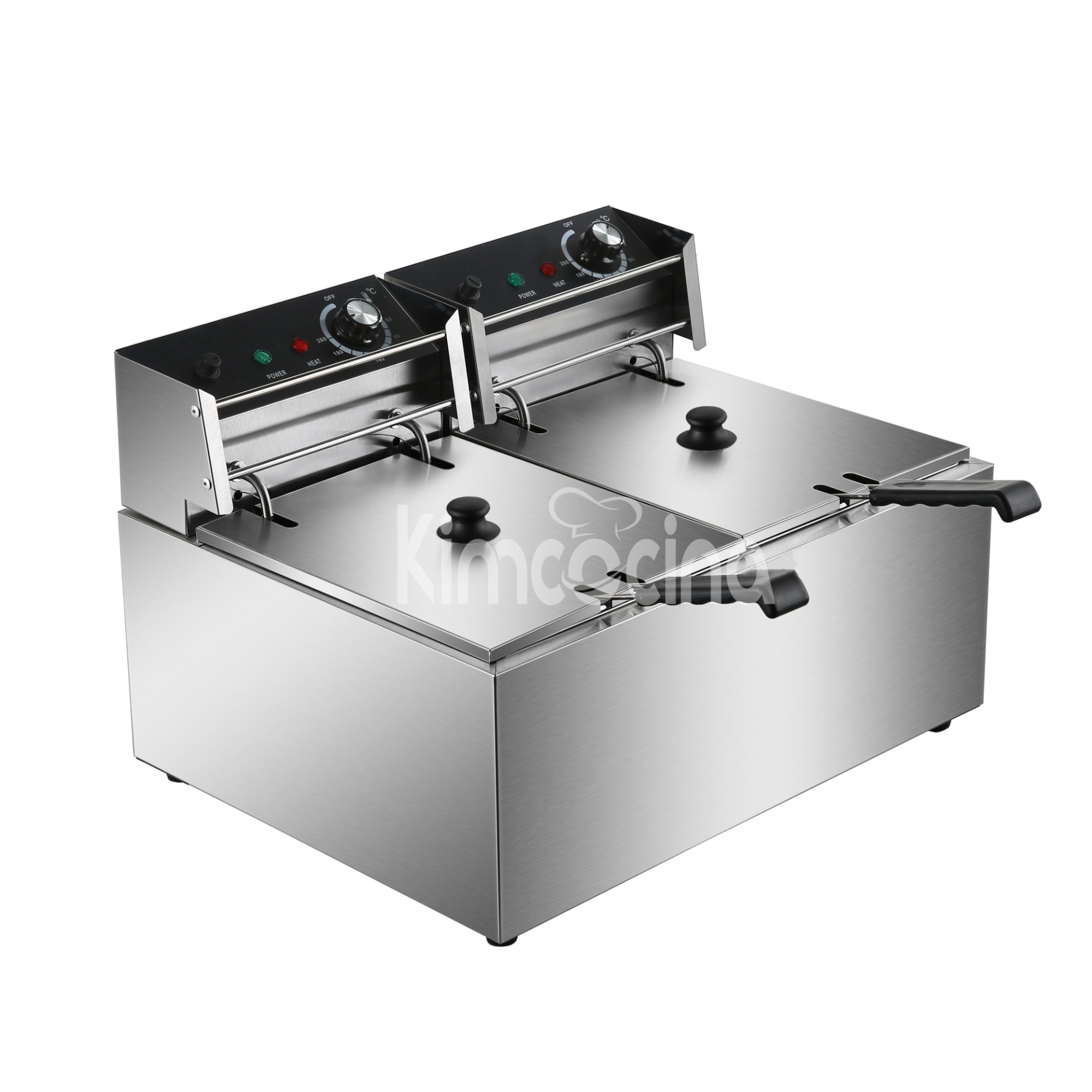kimcocina 2-Tank 2-Basket Electric Fryer