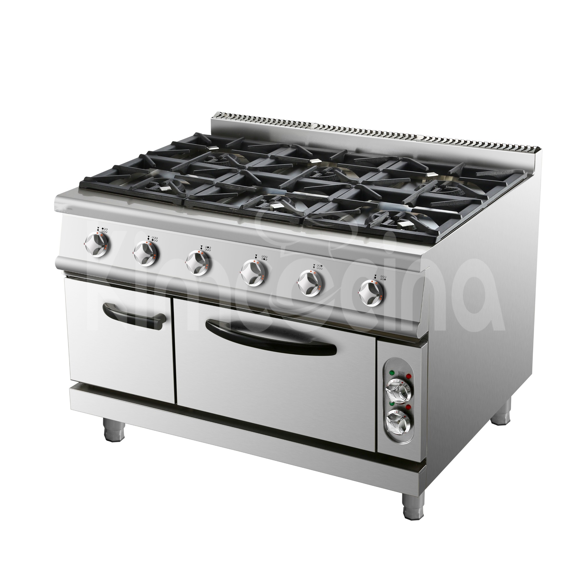 kimcocina 6-Burner Gas Range With Electric Oven Burner:USA Style