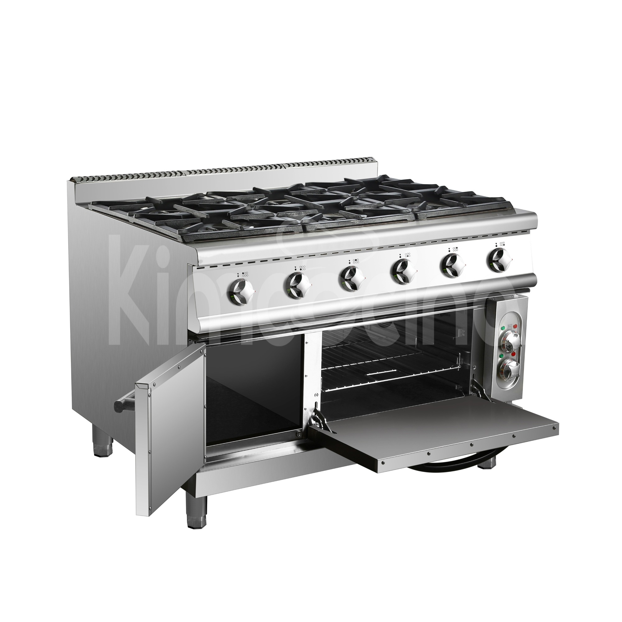 kimcocina 6-Burner Gas Range With Electric Oven Burner:USA Style