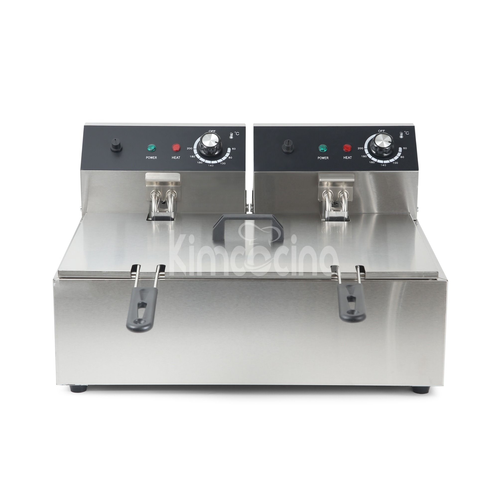 kimcocina 1-Tank 2-Basket Electric Fryer