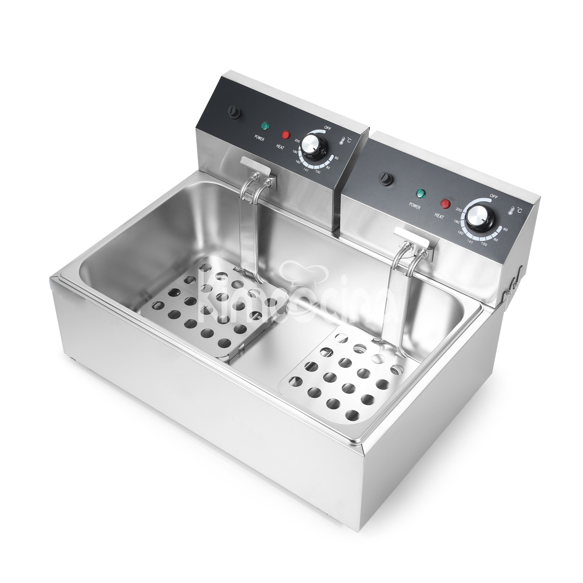 kimcocina 1-Tank 2-Basket Electric Fryer