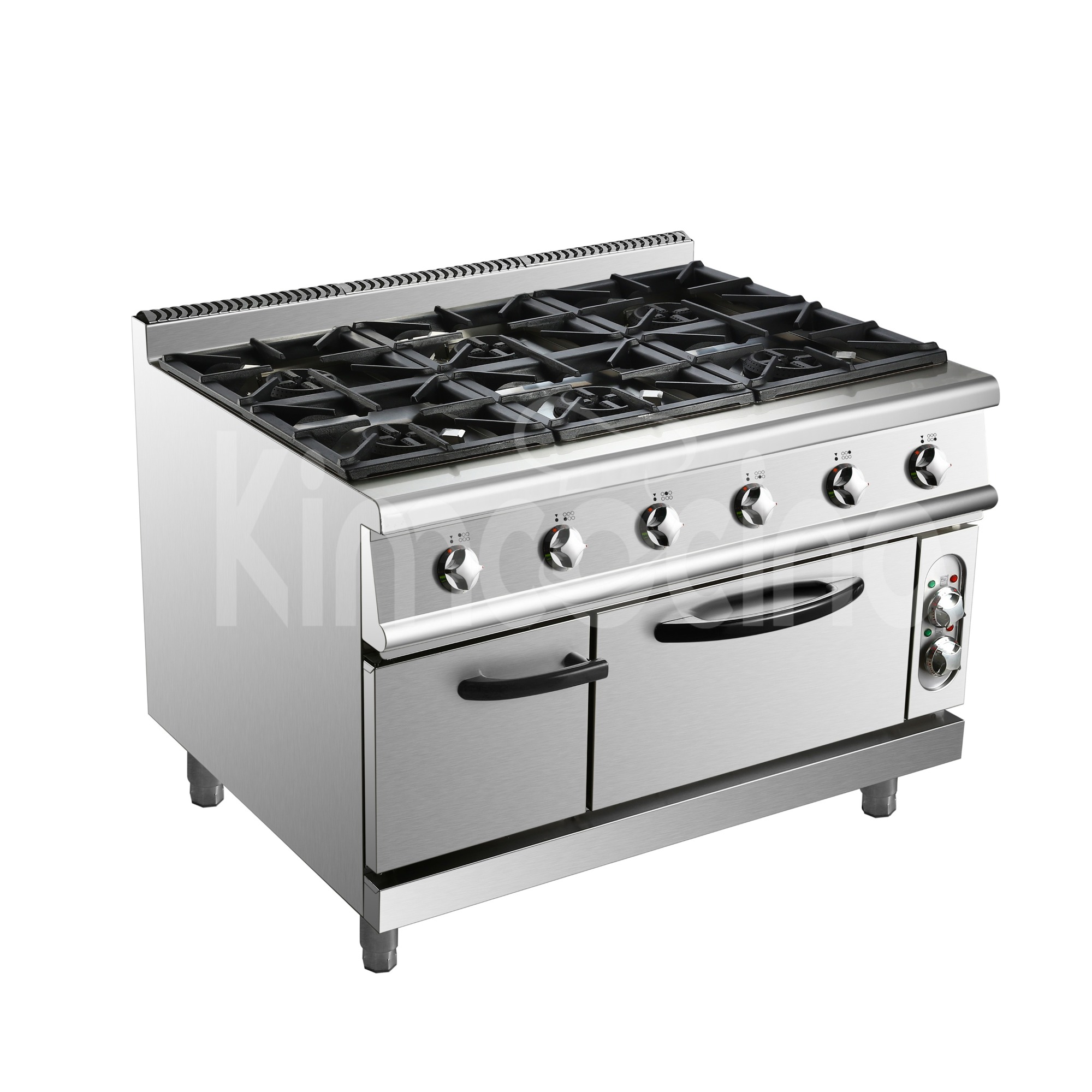 kimcocina 6-Burner Gas Range With Electric Oven Burner:USA Style