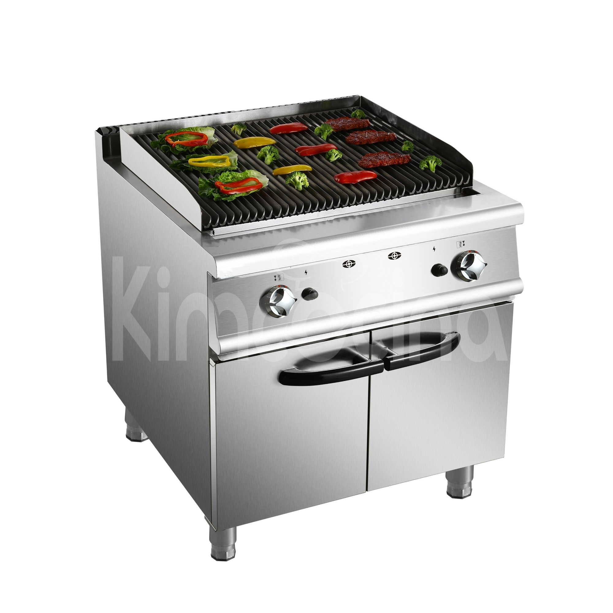 kimcocina Gas Lava Rock Grill With Cabinet