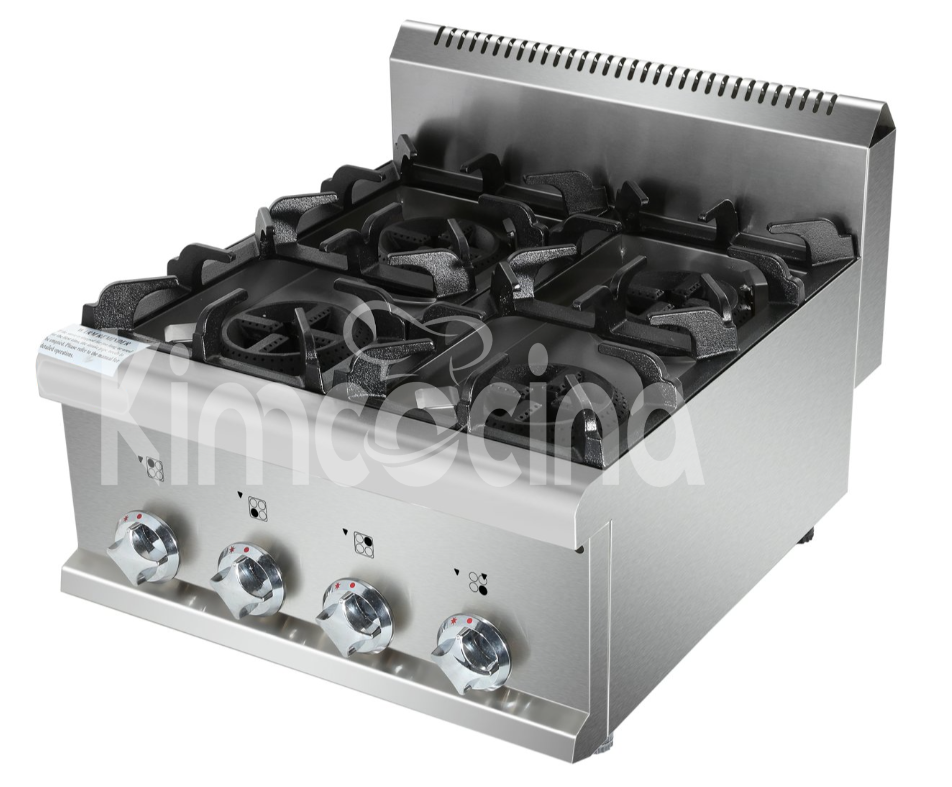 Kimcocina Cocina de gas de 4 quemadores 14,2 Kw KGR605