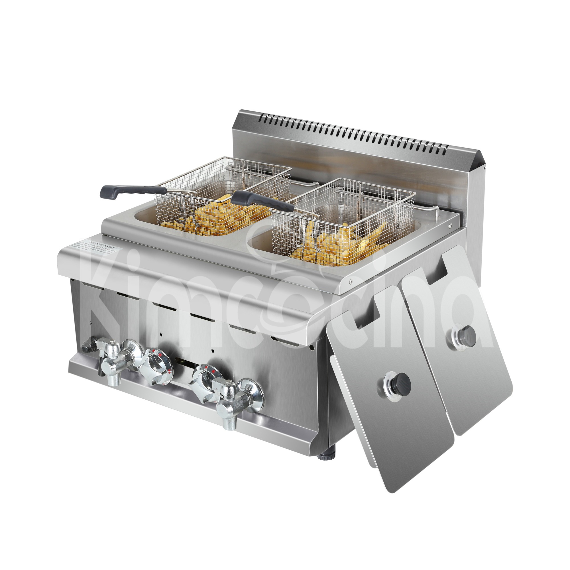 Gas Fryer Counter Top 2-Tank 2-Basket KGF-602