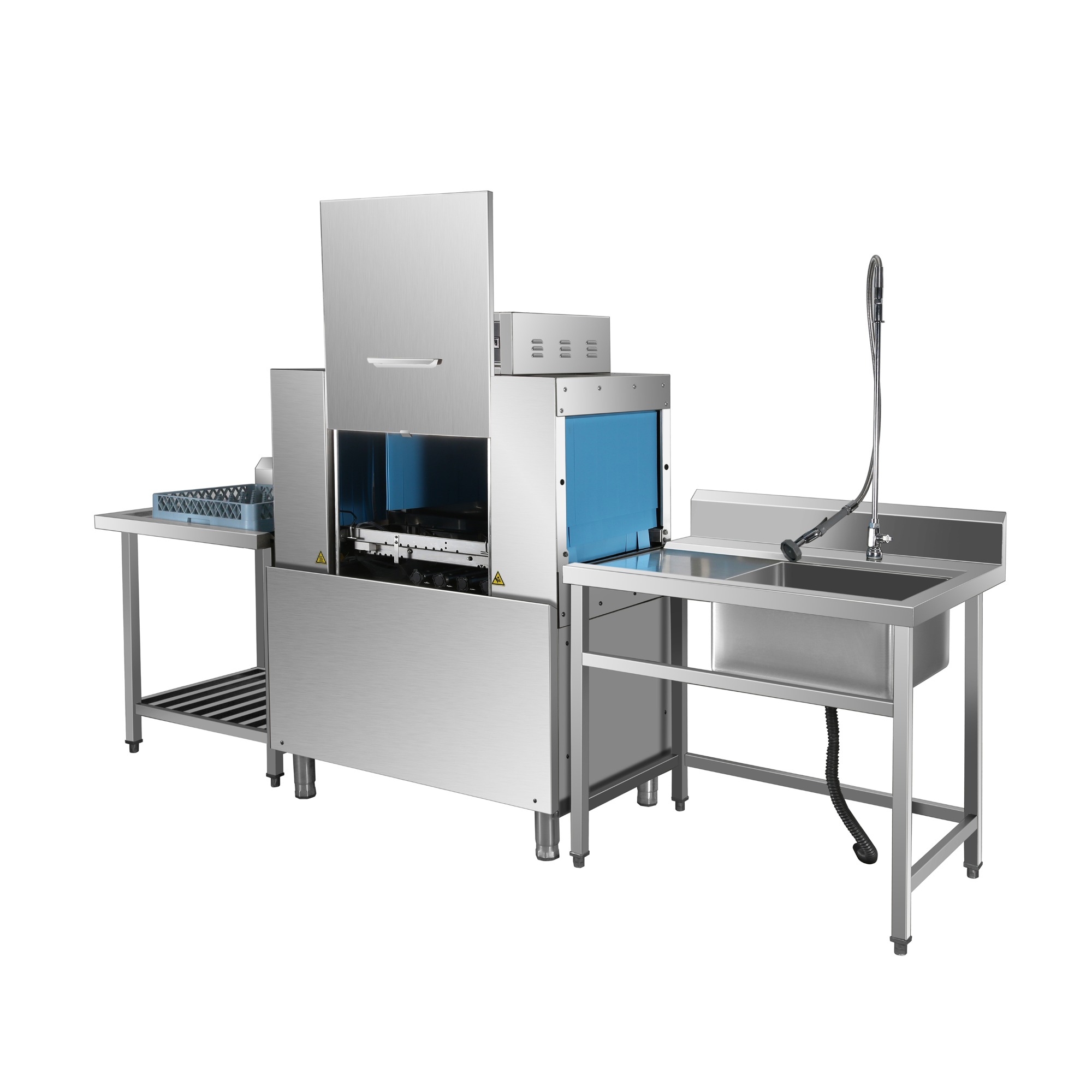 Pass through dishwasher 200 baskets/hour