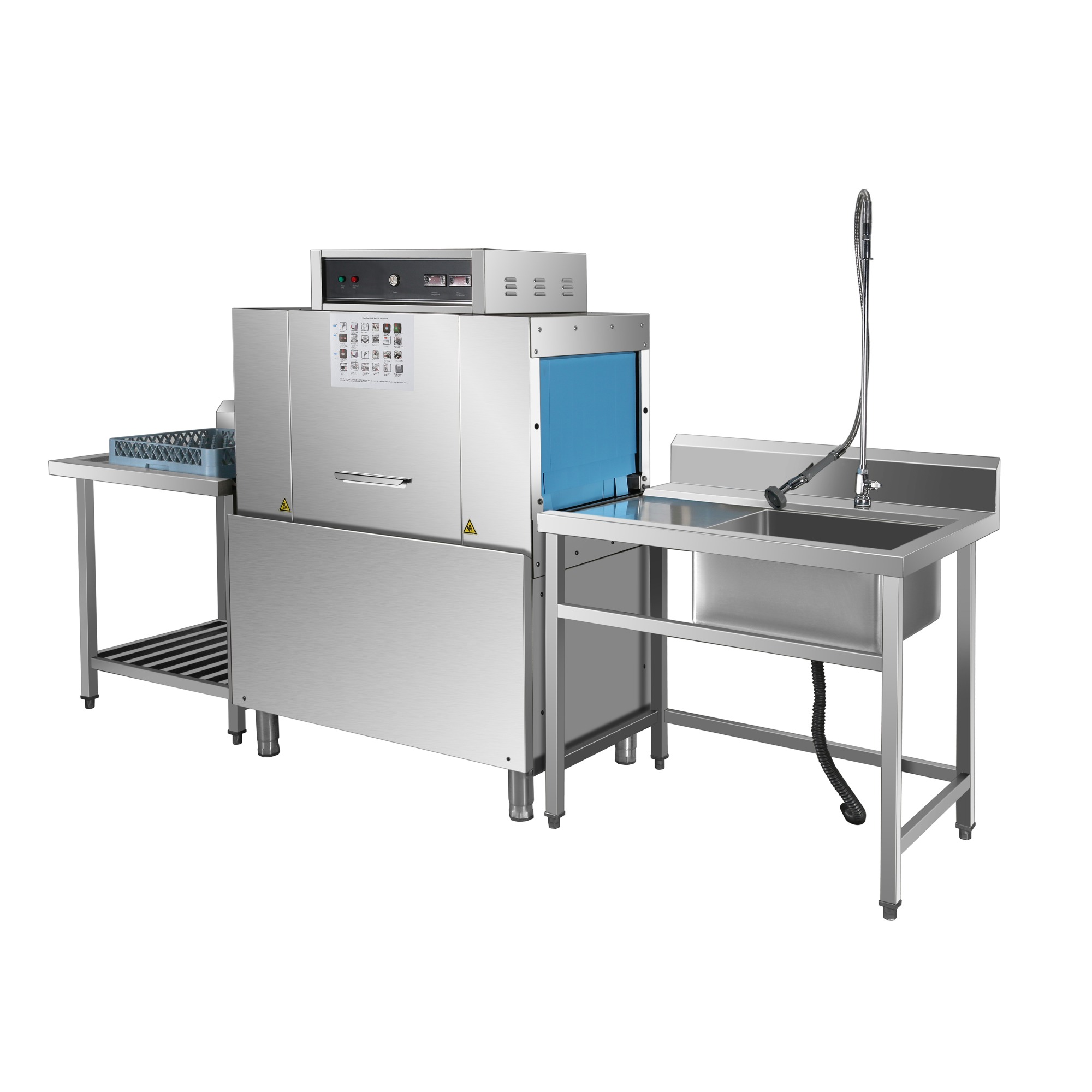 Pass through dishwasher 200 baskets/hour