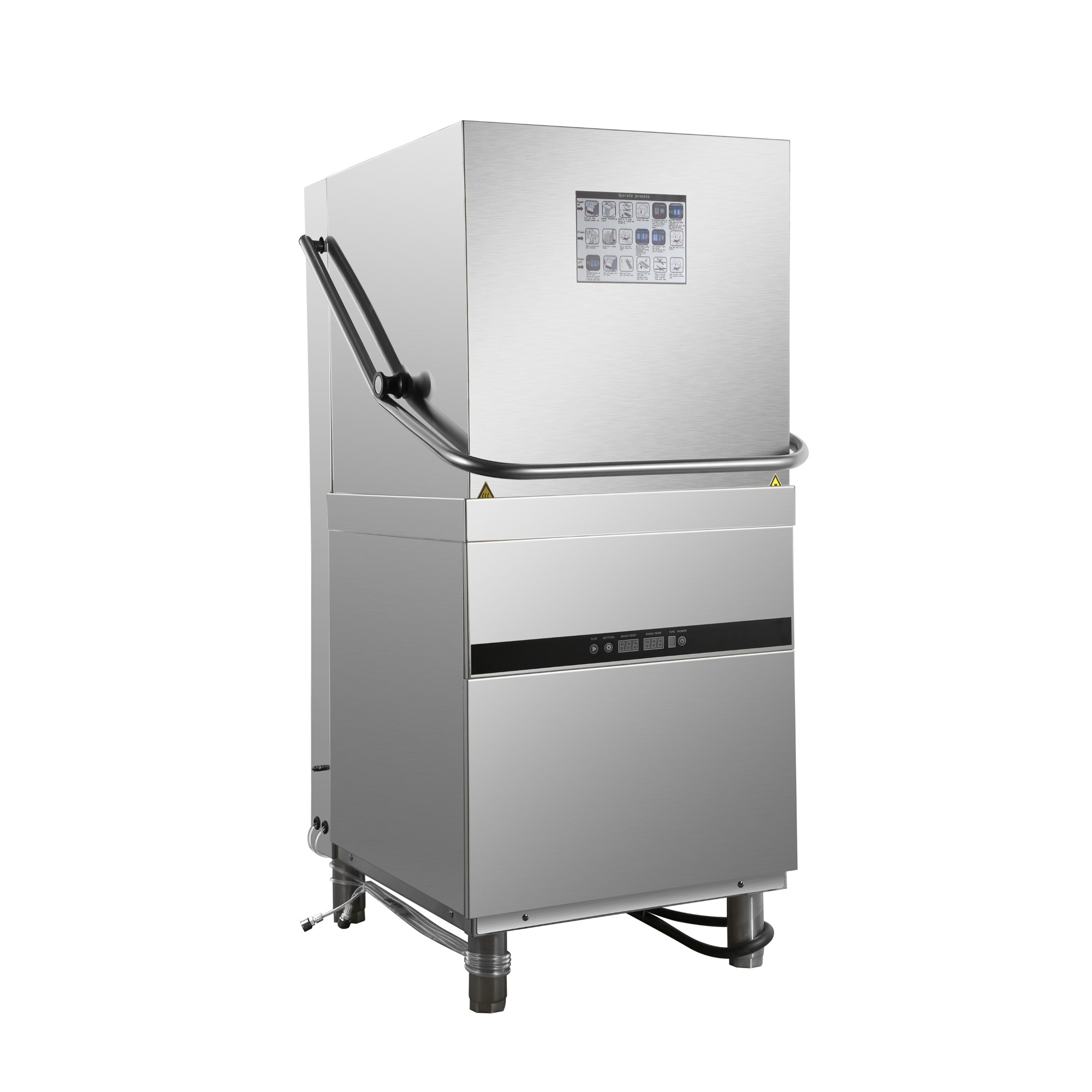 Pass through dishwasher 60 baskets/hour Rinse aid pump Detergent pump 220V