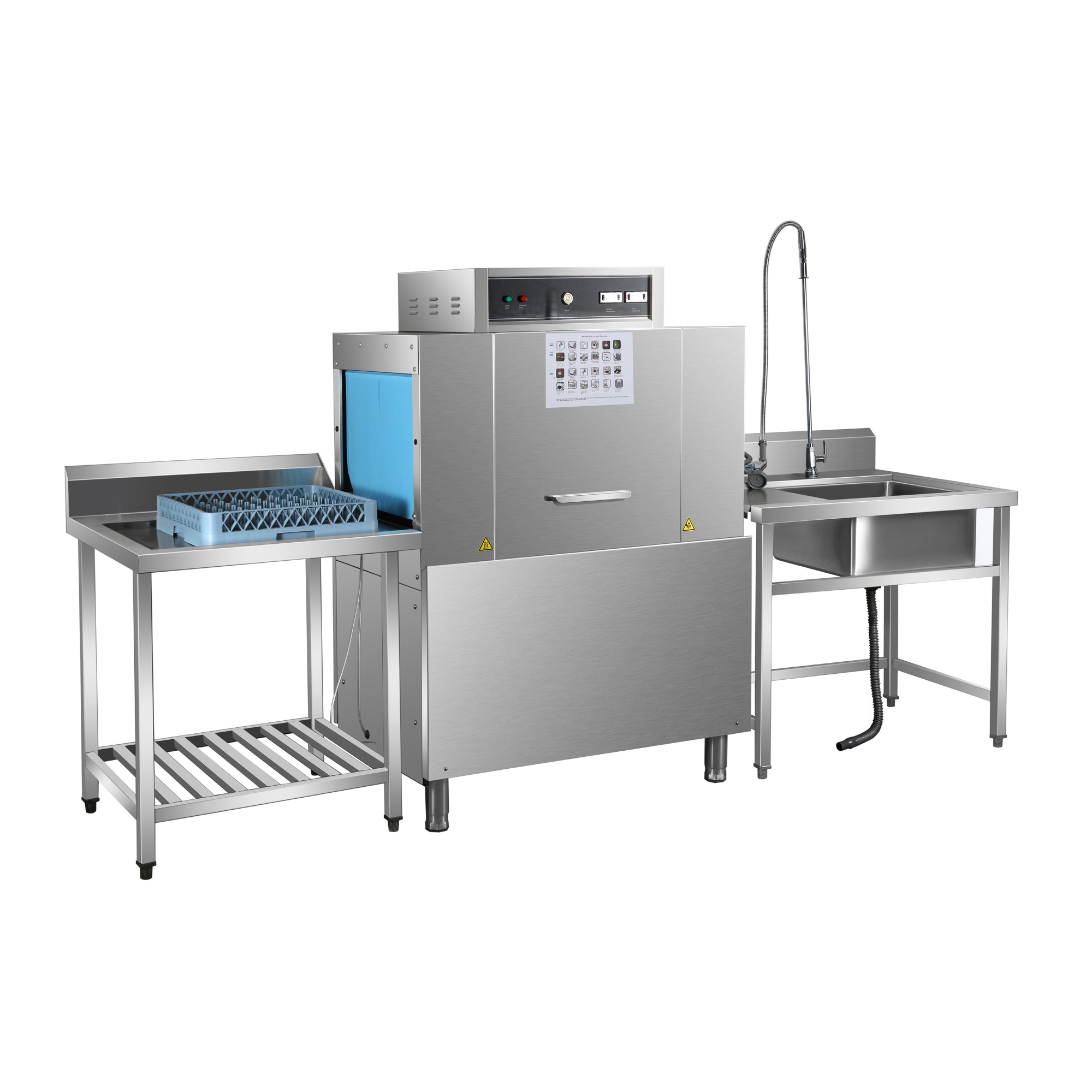 Pass through dishwasher 200 baskets/hour