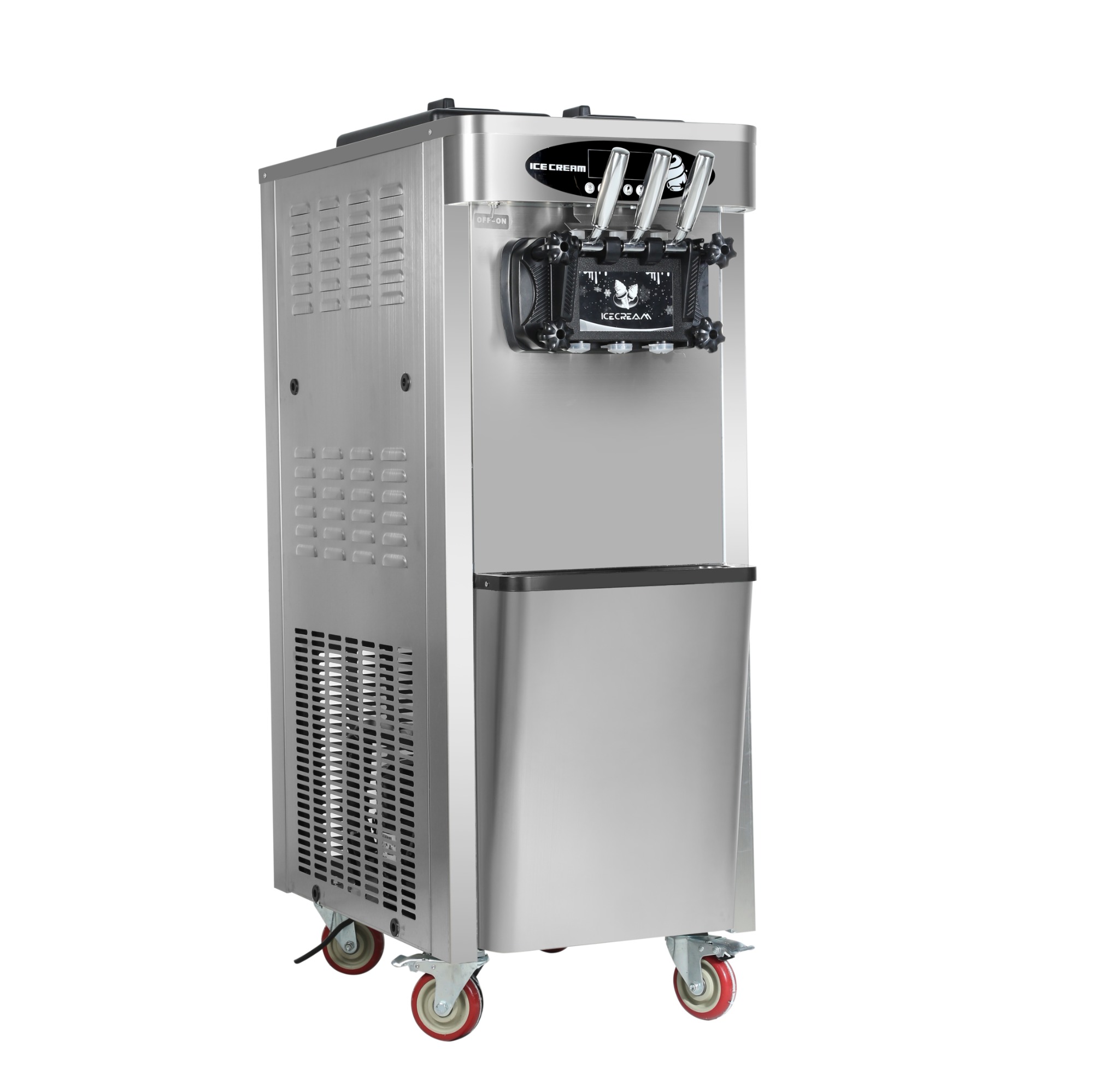 Commercial Soft Ice Cream Machine, 2200W Serve Yogurt Maker, 3 Flavors Ice Cream Machine