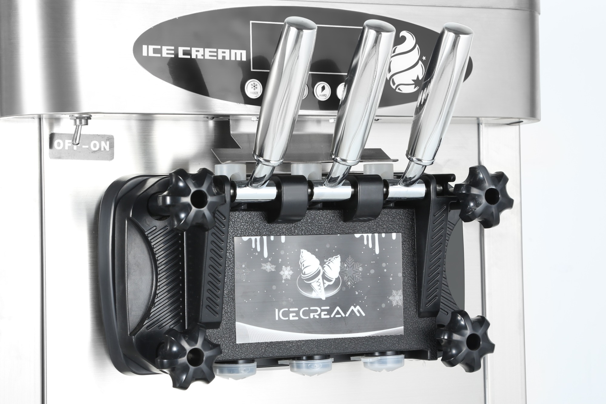 Commercial Soft Ice Cream Machine, 2200W Serve Yogurt Maker, 3 Flavors Ice Cream Machine