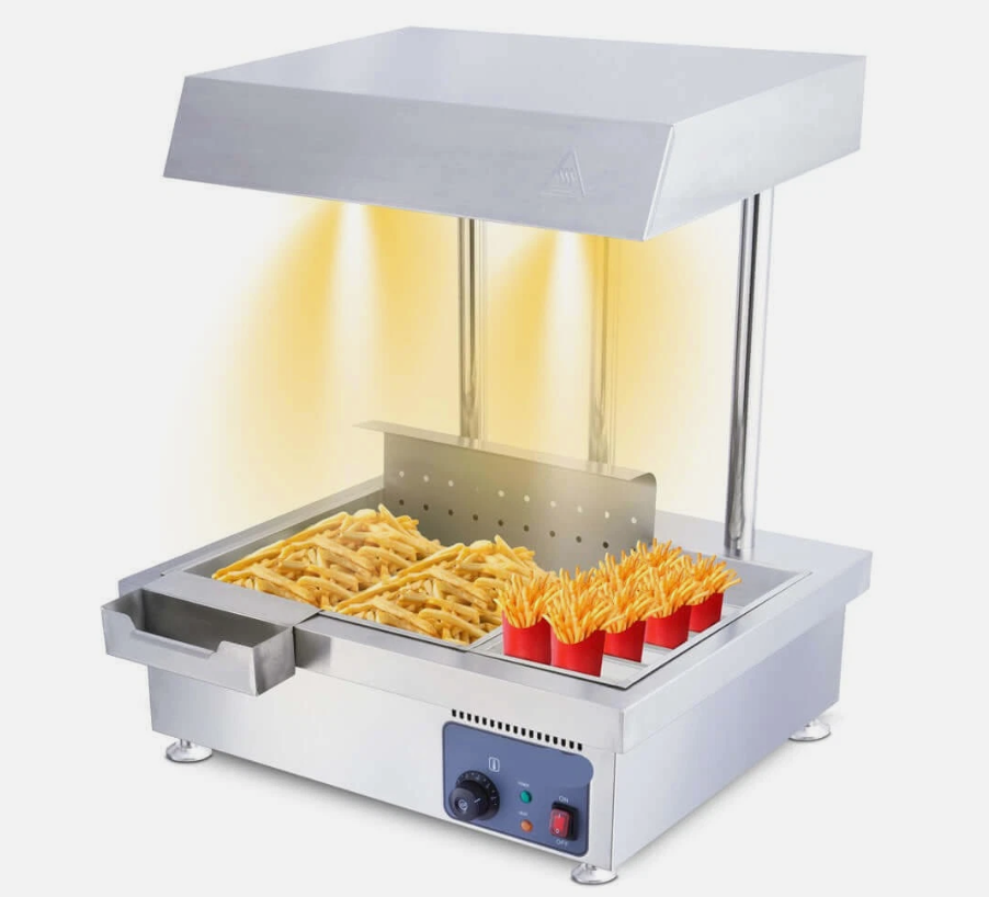 Commercial Table Top Food & Chip Scuttle Warming Machine Bagging station PFW1T1