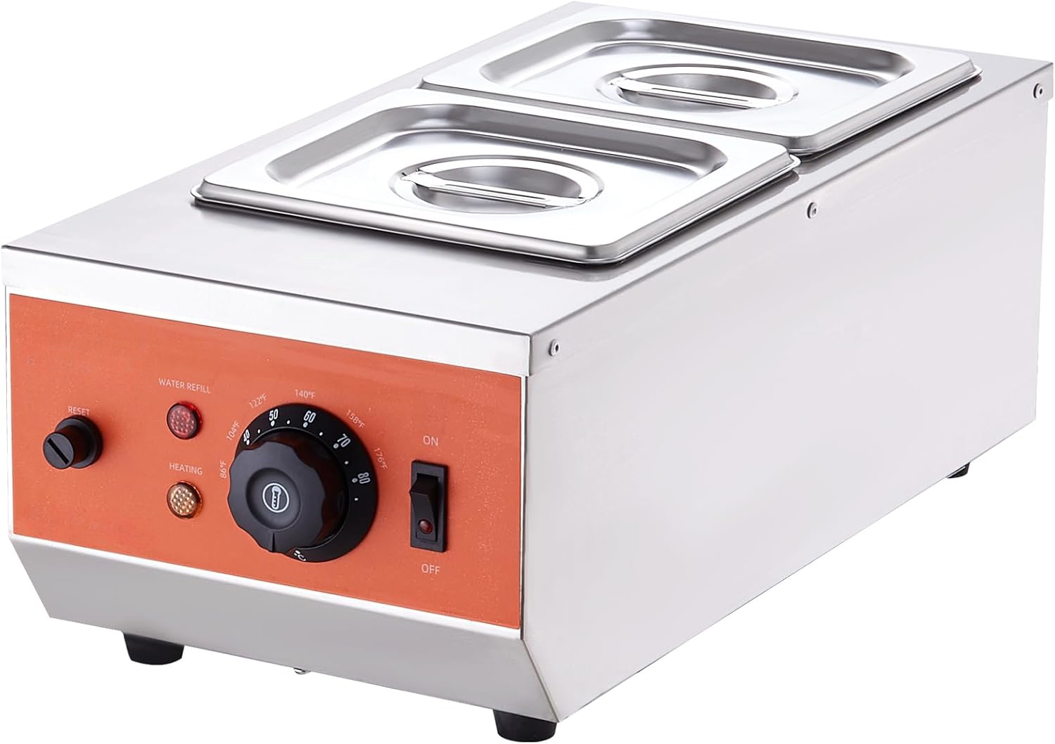 Kimcocina Chocolate Tempering Machine, 9 Lbs 2 Tanks Chocolate Melting Pot with TEMP Control 86~185℉, 800W Stainless Steel Electric Commercial Food Warmer For Chocolate/Milk/Cream Melting and Heating