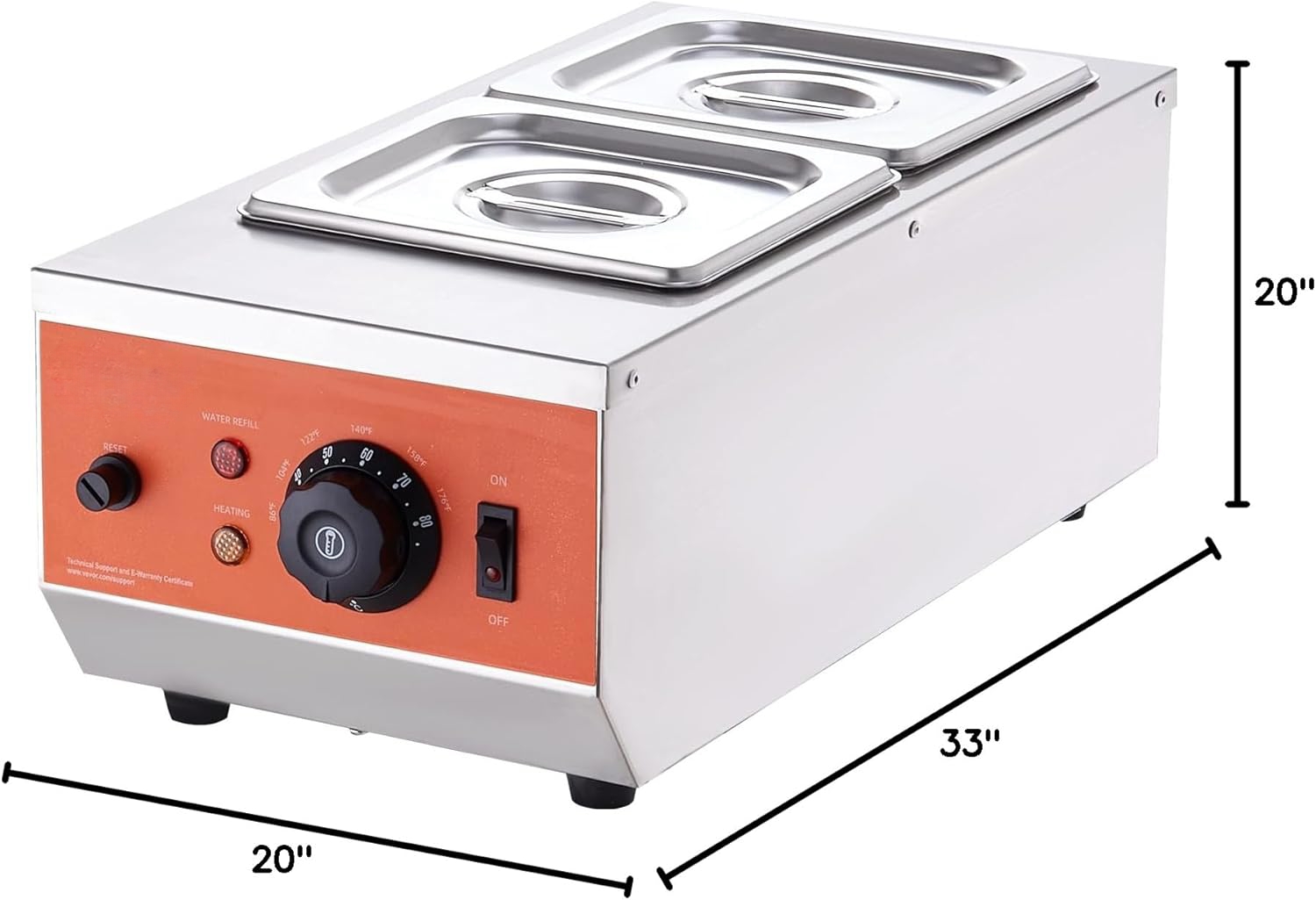 Kimcocina Chocolate Tempering Machine, 9 Lbs 2 Tanks Chocolate Melting Pot with TEMP Control 86~185℉, 800W Stainless Steel Electric Commercial Food Warmer For Chocolate/Milk/Cream Melting and Heating