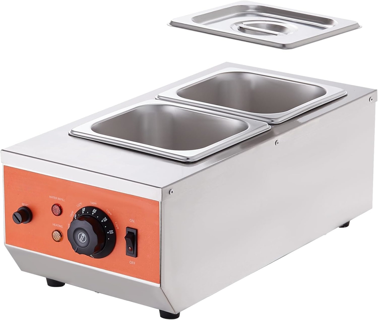 Kimcocina Chocolate Tempering Machine, 9 Lbs 2 Tanks Chocolate Melting Pot with TEMP Control 86~185℉, 800W Stainless Steel Electric Commercial Food Warmer For Chocolate/Milk/Cream Melting and Heating