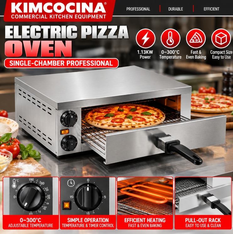 single-chamber electric professional pizza oven